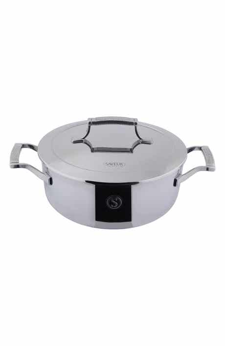 SAVEUR SELECTS 4 qt. 25cm Chef's Pan with Stainless Steel Cover