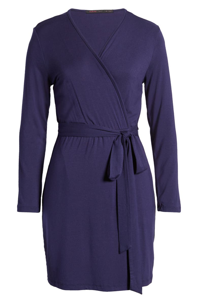 Fraiche by J Long Sleeve Wrap Dress, Alternate, color, 