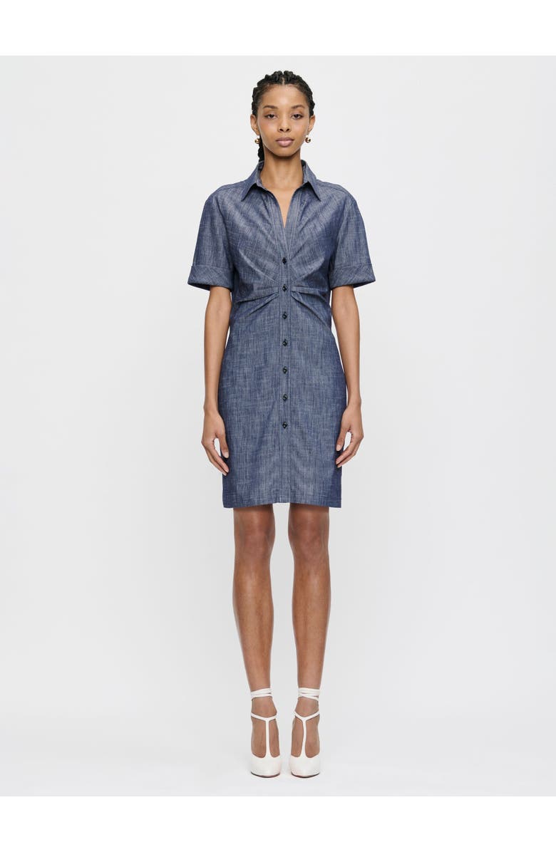 Callas Milano Ondine Tucked Waist Shirtdress, Alternate, color, Blue