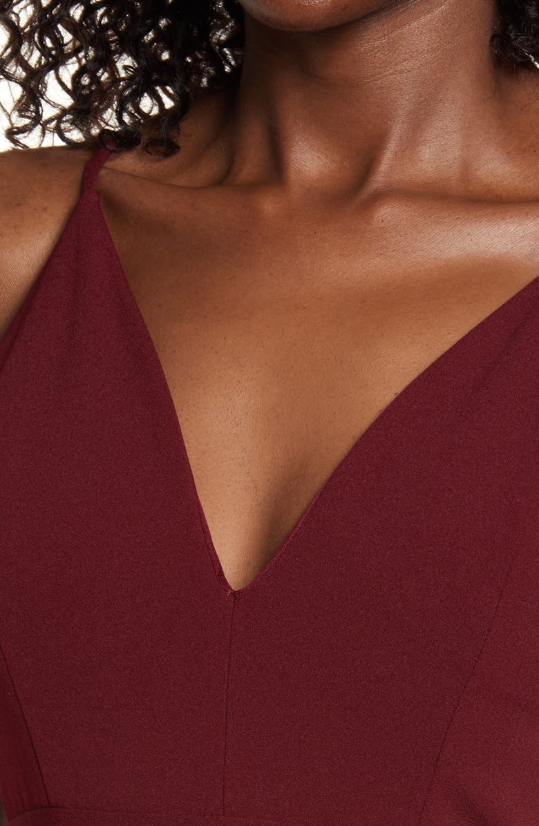 LNL Asymmetric Deep V-Neck Minidress, Alternate, color, 