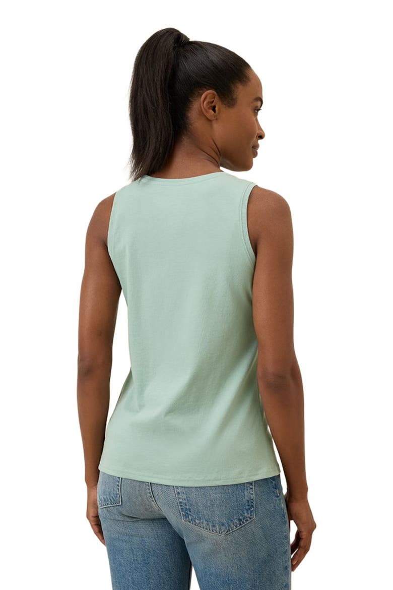 Organic Cotton Softspun High Neck Tank, Alternate, color, Agave Green