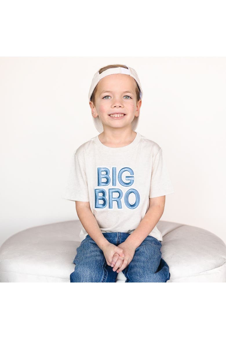 Big Bro Embroidered Patch Short Sleeve T-Shirt, Alternate, color, Natural Heather