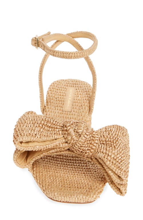 Loeffler Randall Carmen Woven Bow Ankle-strap Sandals In Natural