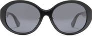 Gucci 57mm Round Oval Sunglasses