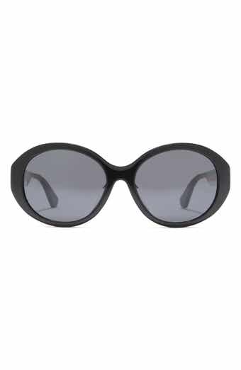 Gucci 57mm Round Oval Sunglasses