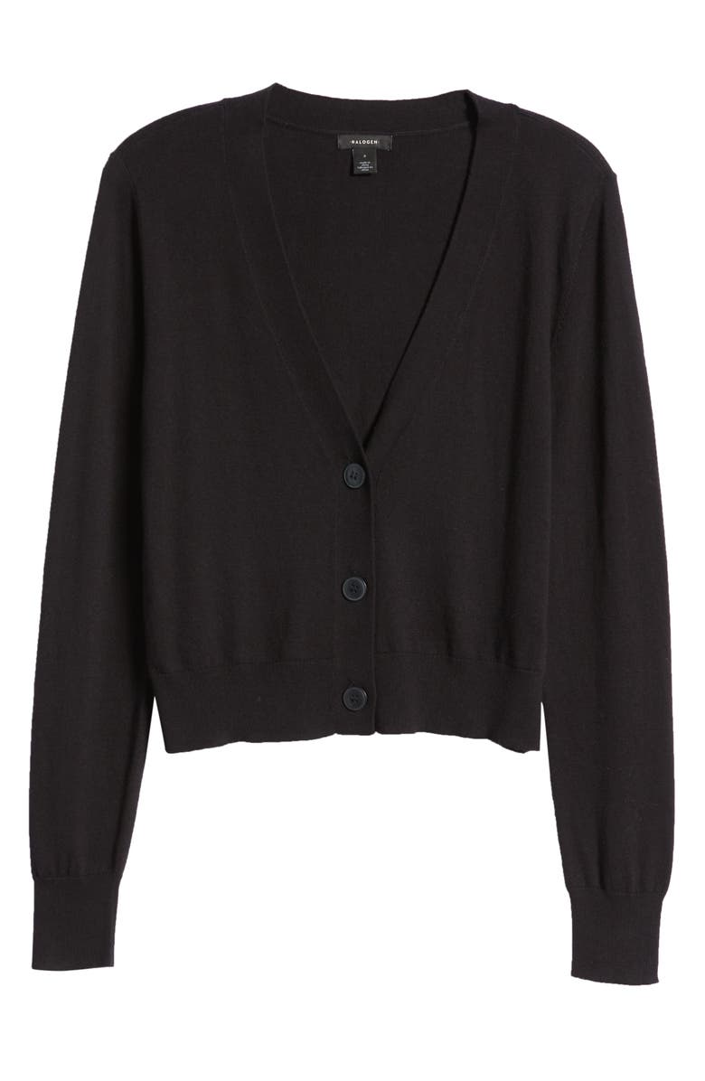 Halogen<sup>®</sup> Fitted V-Neck Cardigan, Alternate, color, 