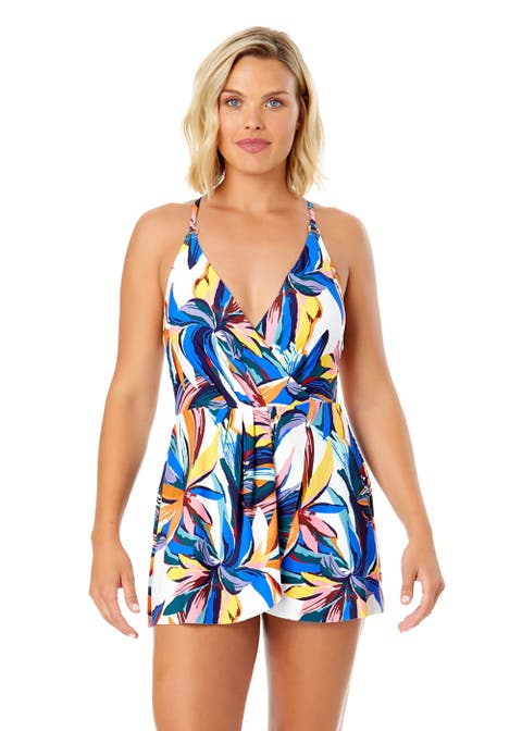 Women's Swim Dress With Skirted Bottom