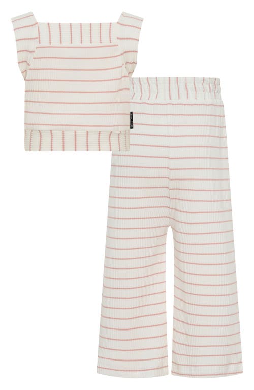 Shop Tiny Tribe Kids' Stripe Cotton Rib Top & Pants Set