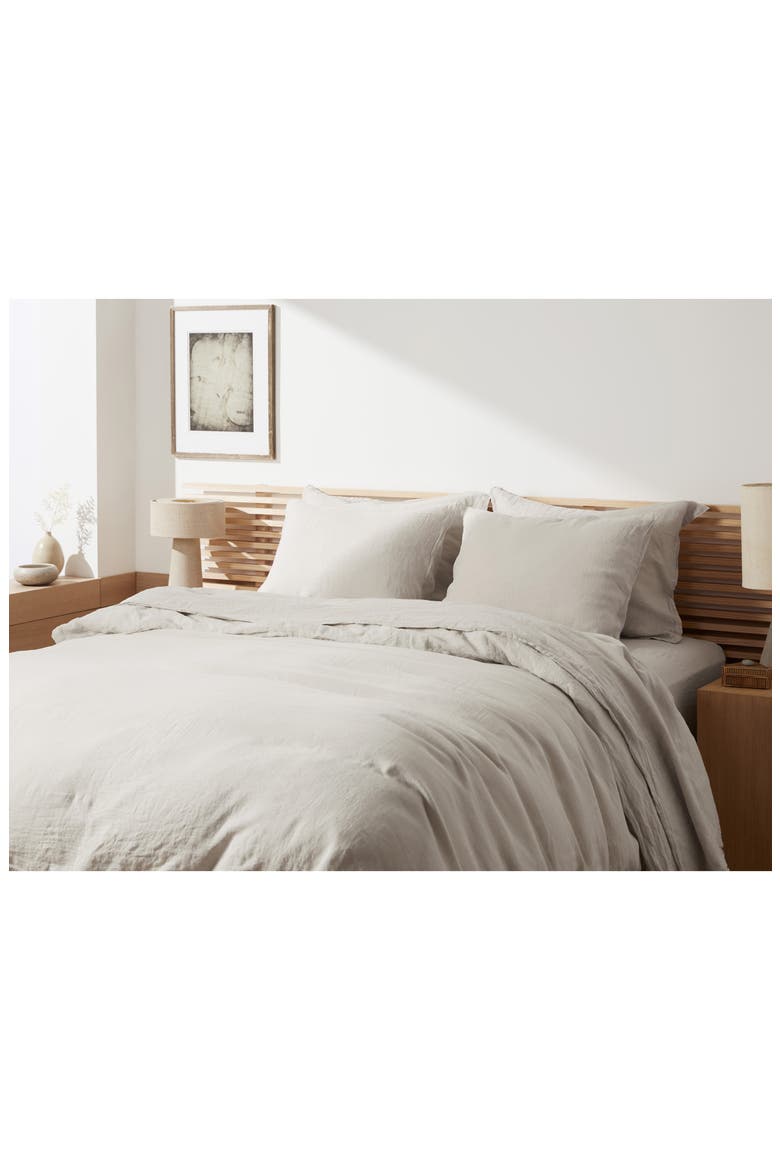 Linen Sheet Set, Alternate, color, BONE