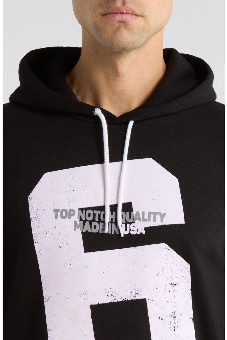 Playbook Graphic Cotton Hoodie, Alternate, color, JET BLACK