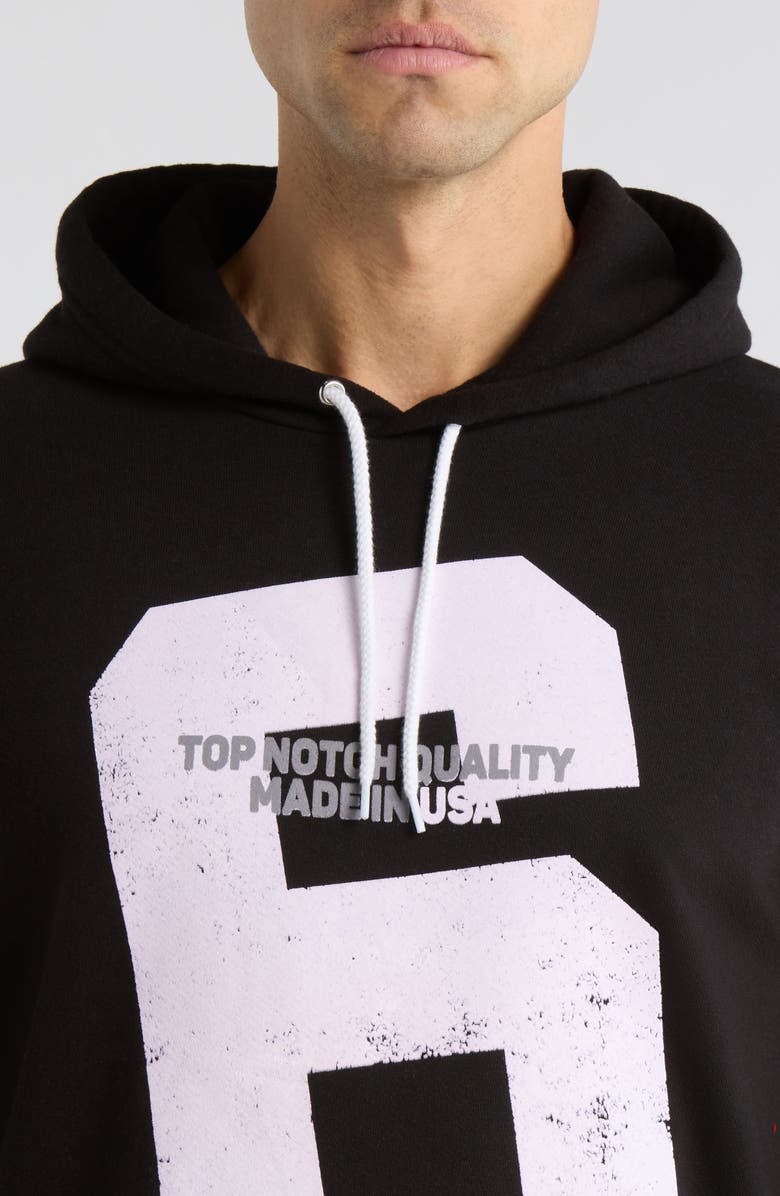 925 Originals Playbook Graphic Cotton Hoodie, Alternate, color, Jet Black