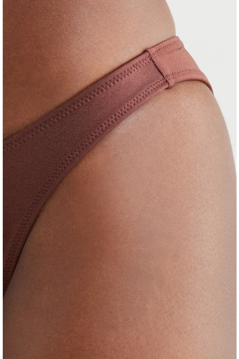 Dana Shine Bikini Bottoms, Alternate, color, BITTER CHOCOLATE
