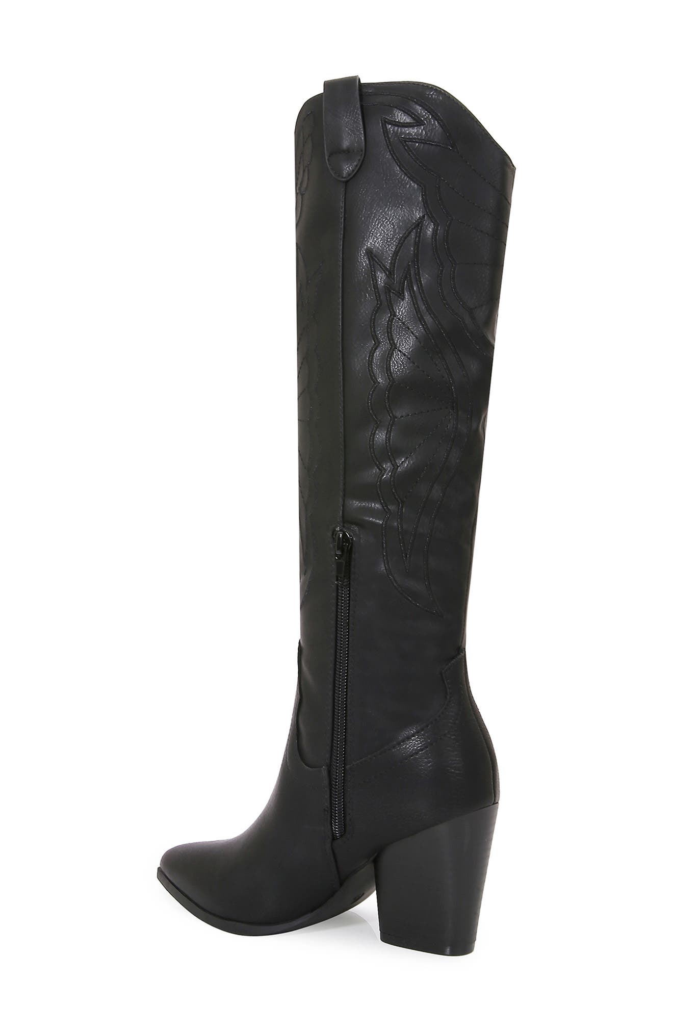 BERNESS Anamaria Tall Western Boot, Alternate, color, Black