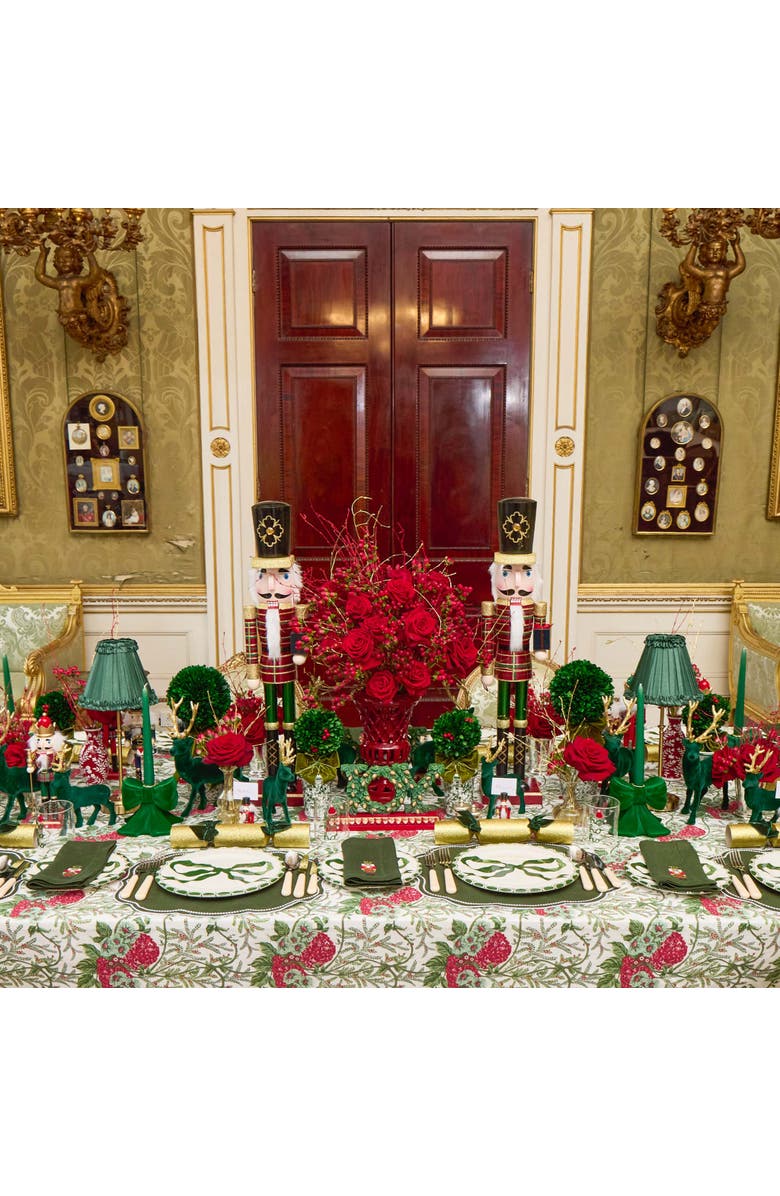 Mrs. Alice Forest Green Frilled Silk Lampshade, Alternate, color, Green