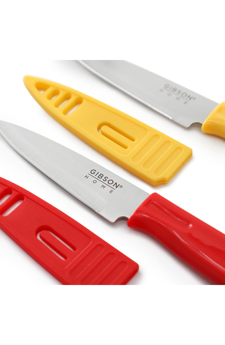 Gibson Everyday Colorsplash 4 Piece Paring Knife Set, Alternate, color, Assorted