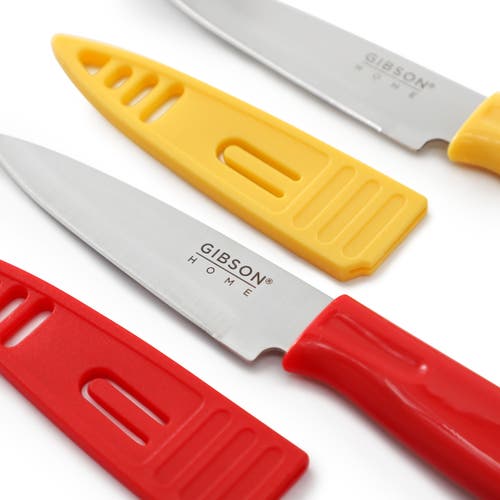 Gibson Everyday Colorsplash 4 Piece Paring Knife Set In Multi