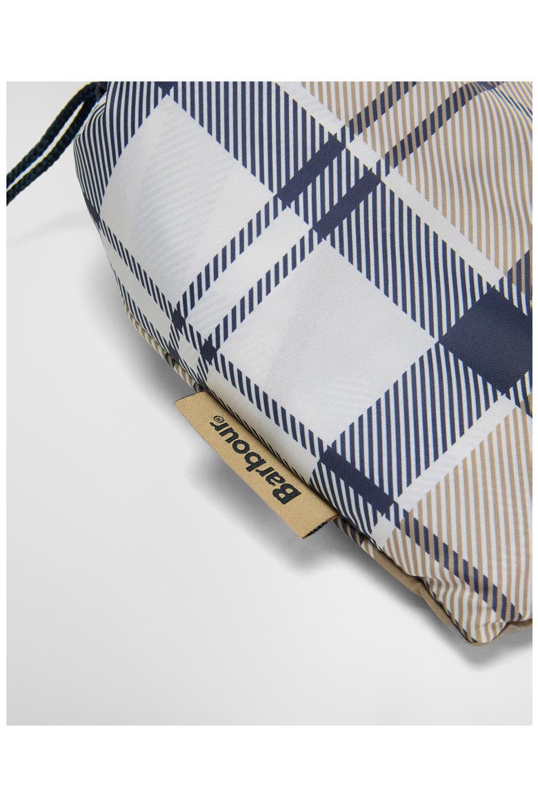 Portree Showerproof Plaid Poncho, Alternate, color, HESSIAN/ NAVY TARTAN