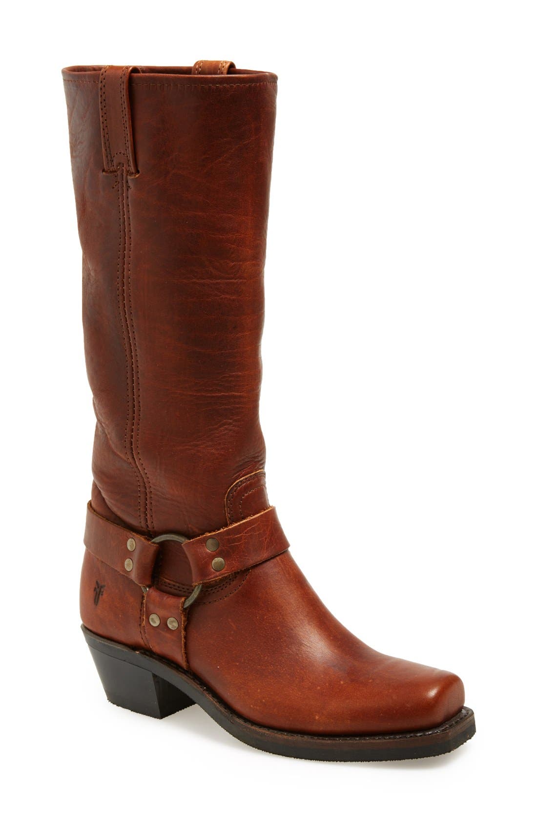 'Harness 15R' Knee High Boot, Main, color, COGNAC LEATHER