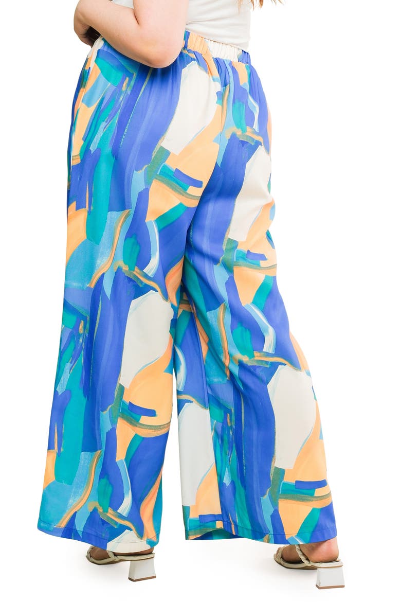 Printed Woven Pants, Alternate, color, BLUE ORANGE