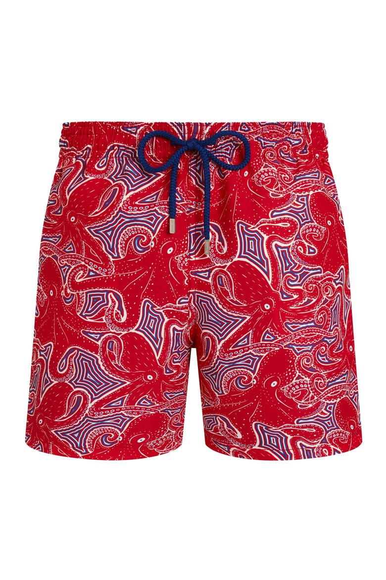 Men Swim Shorts Hypnoctopus, Main, color, Poppy Red