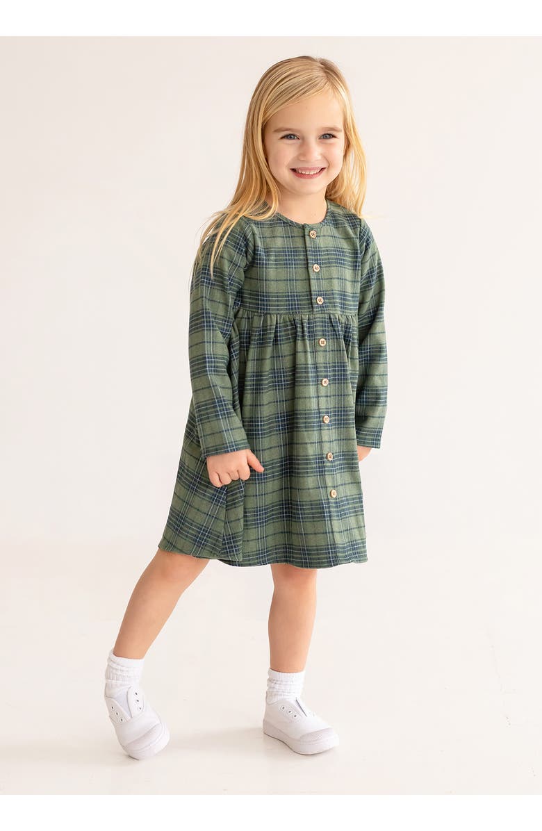 Mabel + Honey Cozy Creatures Dress, Alternate, color, Green