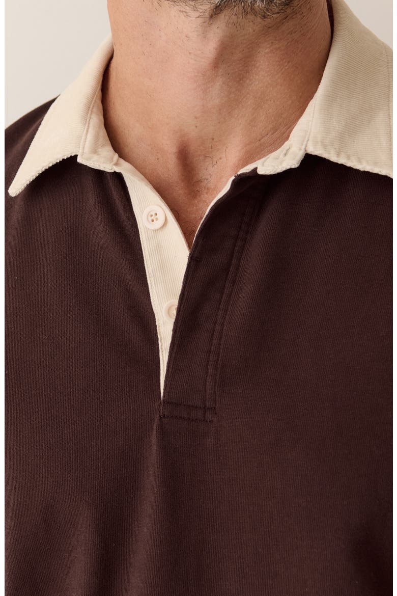 Organic Cotton Rugby Polo, Alternate, color, JAVA