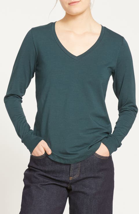 Long Sleeve V-Rex Tee (Plus Size)