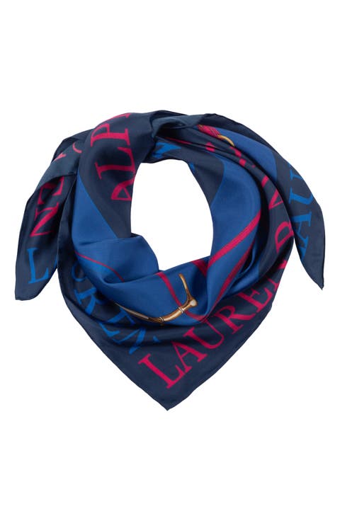 Logo Belting Silk Square Scarf