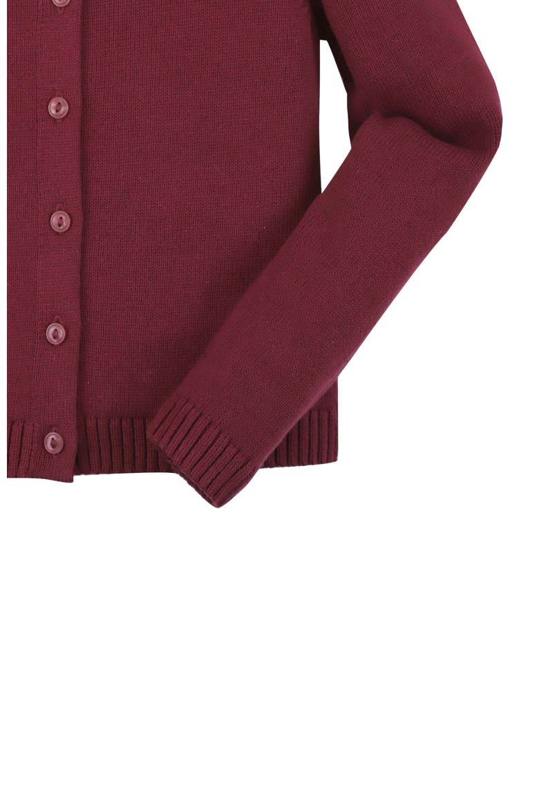 Baby Girls' Ruffle Collar Cardigan, Infant, Alternate, color, Berry Ruffle Collar