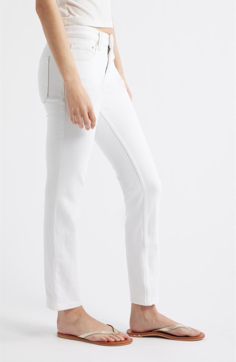 Free People Oracle Low Rise Slim Straight Leg Jeans, Alternate, color, Optic White