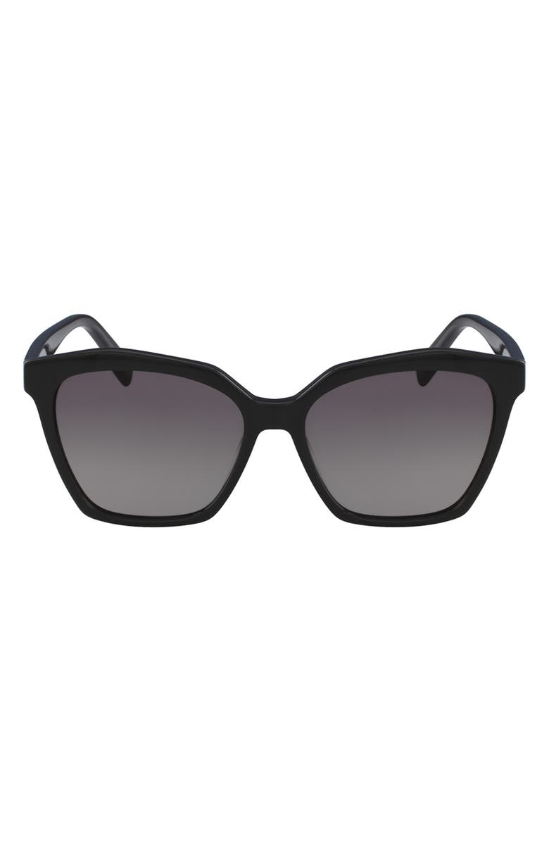 Karl Lagerfeld Sun 55mm Cat Eye Sunglasses, Main, color,
