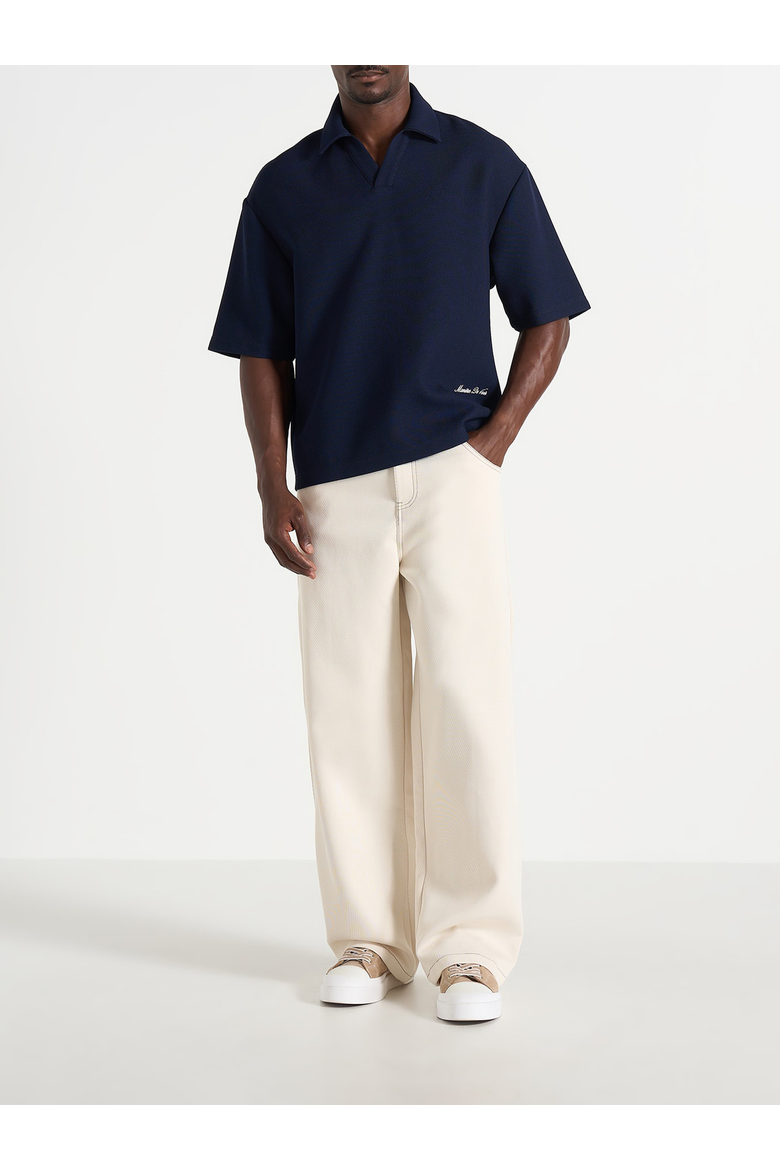 Joss Boxy Signature Polo Shirt, Alternate, color, Navy