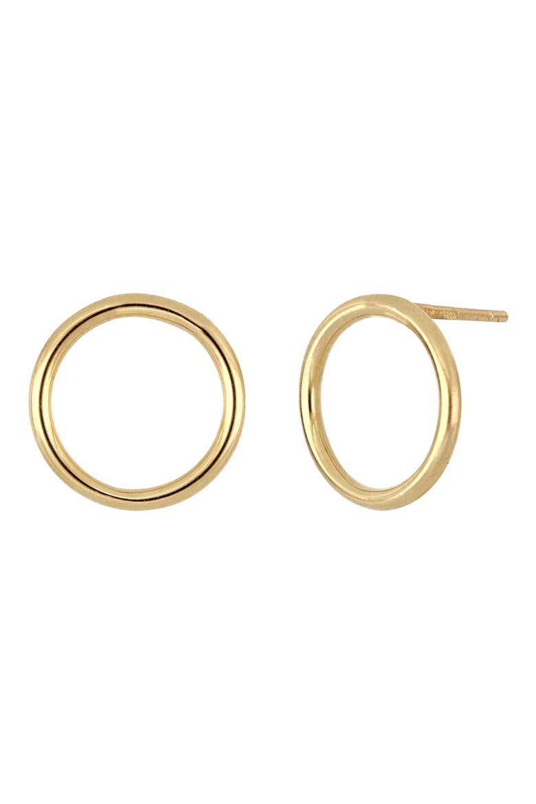 14K Gold Open Circle Stud Earrings (Nordstrom Exclusive), Main, color, YELLOW GOLD