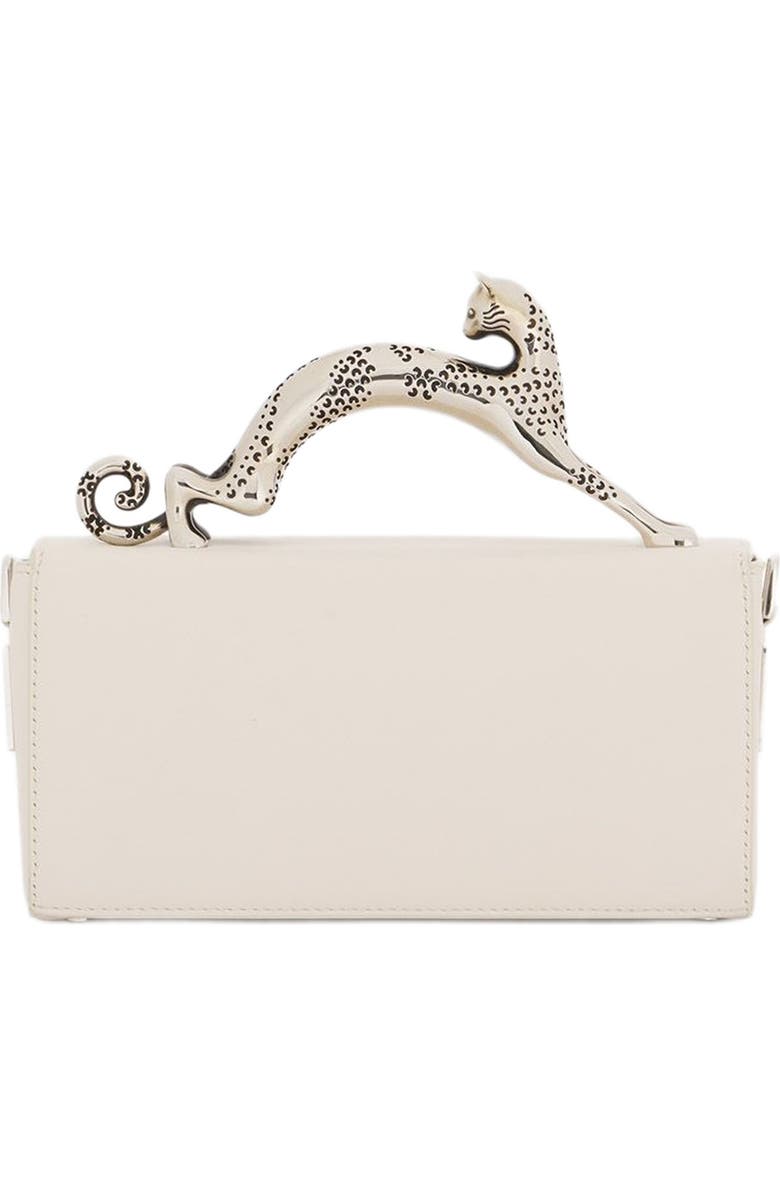 Lanvin Nano Pencil Cat Leather Bag, Alternate, color,