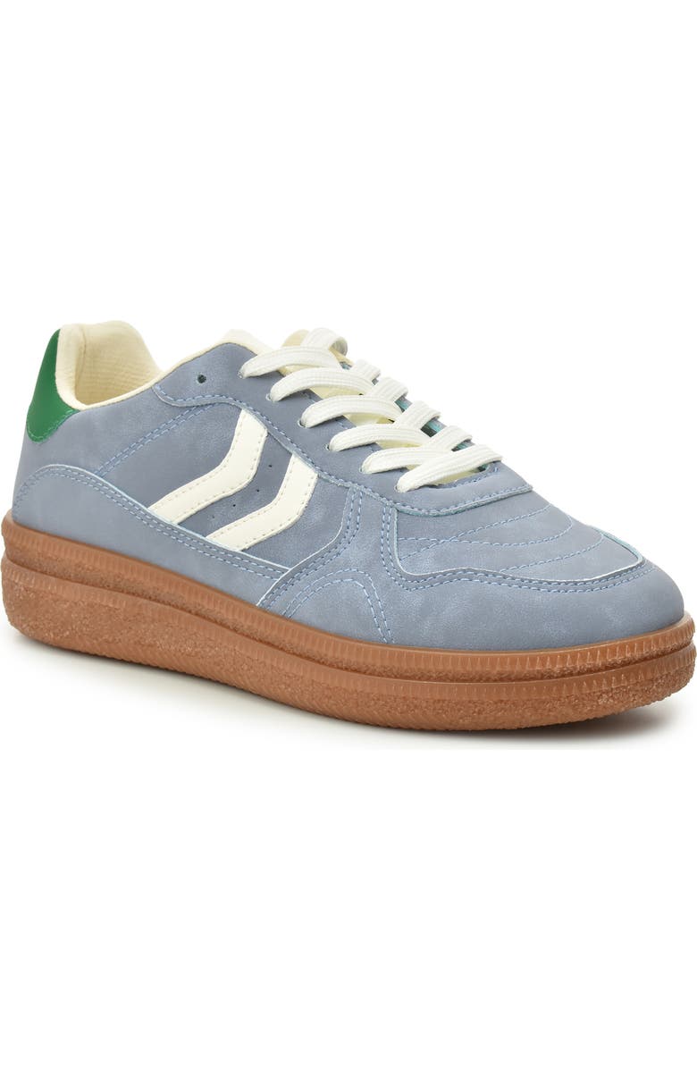Nicole Miller Low Top Crepe Sole Sneaker, Main, color, Blue White Green