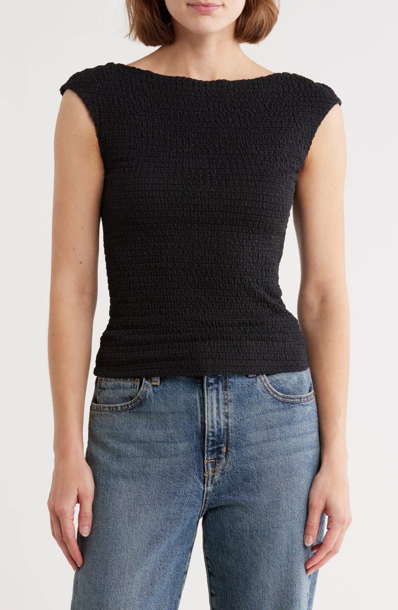 Elodie Textured Smocked Top, Main, color,