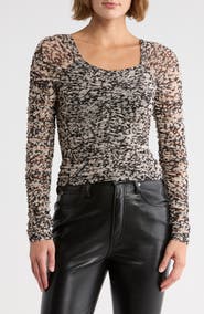 Muse Ruched Mesh Top