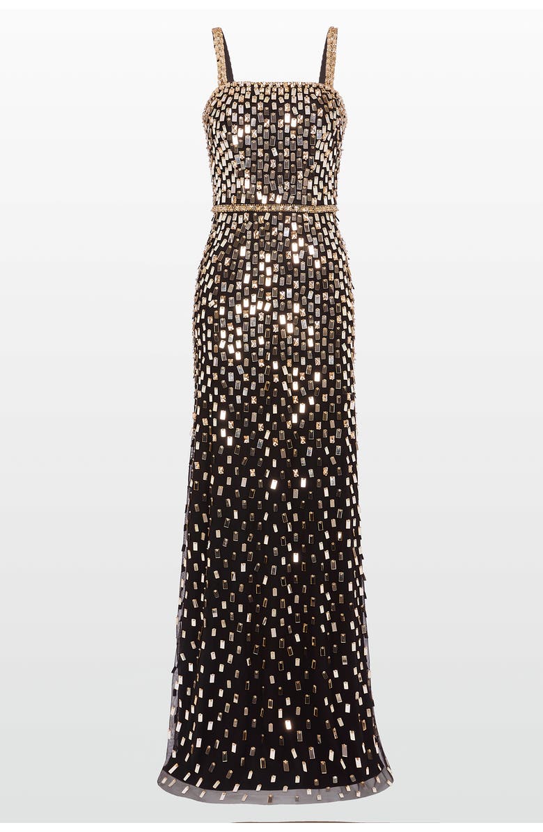 Jenny Packham Juliette Maxi Dress, Main, color, Liquorice