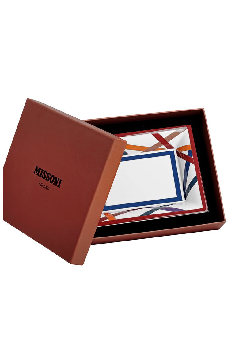 Tray NASTRI Rectangular Large in Luxury Box Multicolor 8.5" x 6.75", Alternate, color, Multicolor