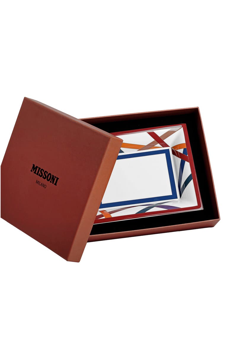 Missoni Home Tableware Tray NASTRI Rectangular Large in Luxury Box Multicolor 8.5" x 6.75", Alternate, color,