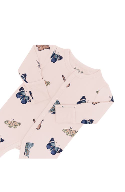 Kyte Baby Blush Butterfly Snap-up Romper In Pink