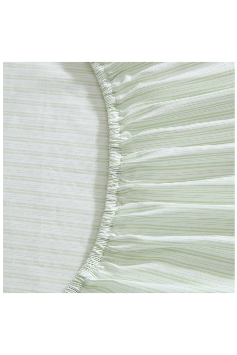 Bedford Stripe 200 Thread Count Cotton Sheet Set, Alternate, color, LIGHT GREEN