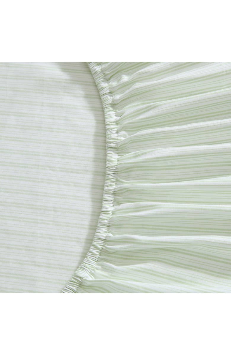Laura Ashley Bedford Stripe 200 Thread Count Cotton Sheet Set, Alternate, color, Light Green