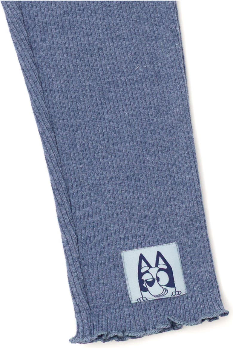 Sweatshirt and Ribbed Leggings Set, Alternate, color, Bluey Heather Blue
