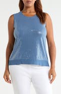 Anne Klein Sequin Detail Sweater Tank
