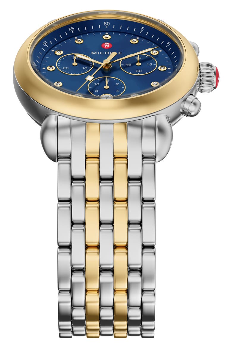 CSX Two-Tone Diamond Bracelet Watch, 39mm, Alternate, color, TWO TONE