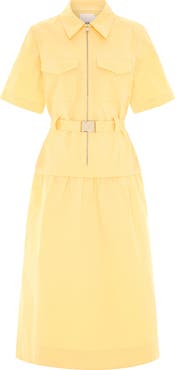 ALIGNE Pearl Short Sleeve Organic Cotton Midi Dress