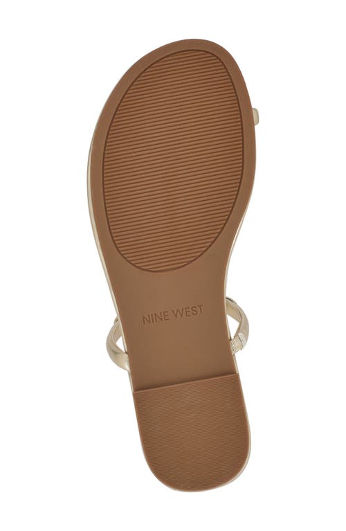Nine West Balon Slide Sandal In Gold