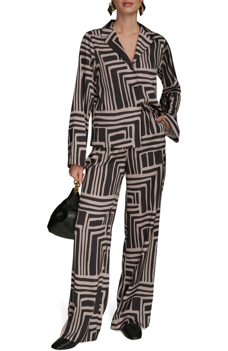 Donna Karan New York Print Button-Up Shirt, Alternate, color, 