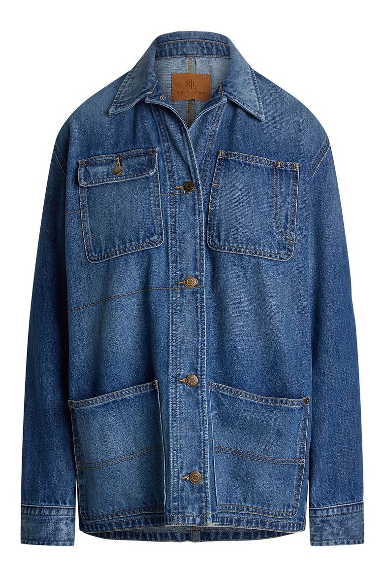 Denim Shirt Jacket, Alternate, color, HARVEST WASH